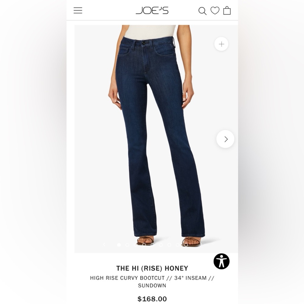 Joe's Jeans Women's High Rise Curvy Bootcut Jeans - Dark Blue